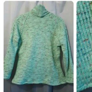 wool knit cowl  cap slv. sweater (2232)